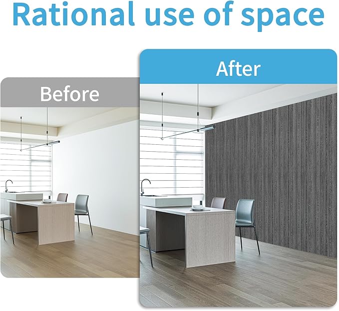 Art3d 4-Pack Glue-On Herringbone Wainscoting Panel for Interior Wall Decor - 104 x 12 Inch Polystyrene Ultralight Slim Slat Wall Panels for Living Room Bedroom, Weathered Teak