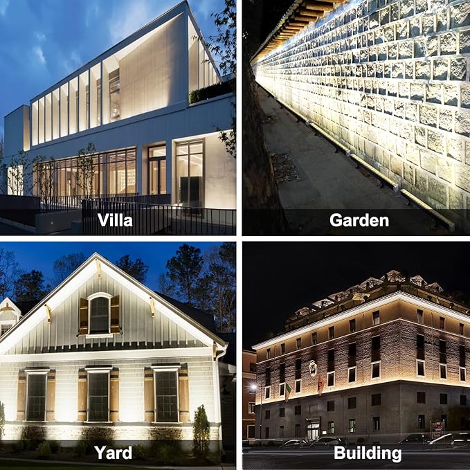 36W LED Wall Washer Lights, 4000K Neutural White Linear Flood Light, 3.2ft/40 120V LED Light Bar, IP65 Waterproof Outdoor LED Wall Washer Lights for Landscape, Church, Ads, Yard, Garden