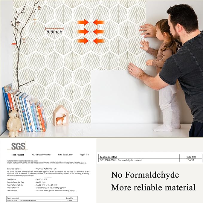 MelunMer Modern Peel and Stick Wallpaper Boho Contact Paper for Cabinets/Drawers 591In L 17.3In W Self Adhesive Removable Wallpaper for Bedroom/Bathroom Waterproof Geometric Contact Paper Beige/White