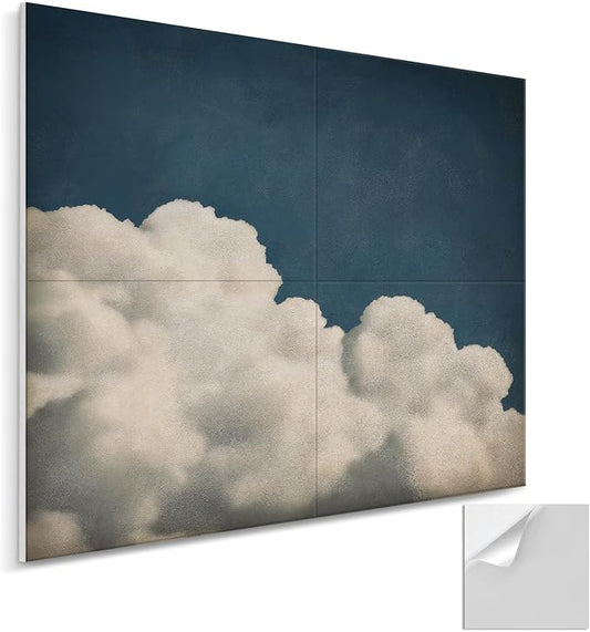 4 Pack Art Acoustic Wall Panels Self-Adhesive, 16" X 16" X 0.5" Acoustic Panels Decorativos Para Pared, Soundproof Wall Panels for Studio, Home & Living Room - Sky Painting