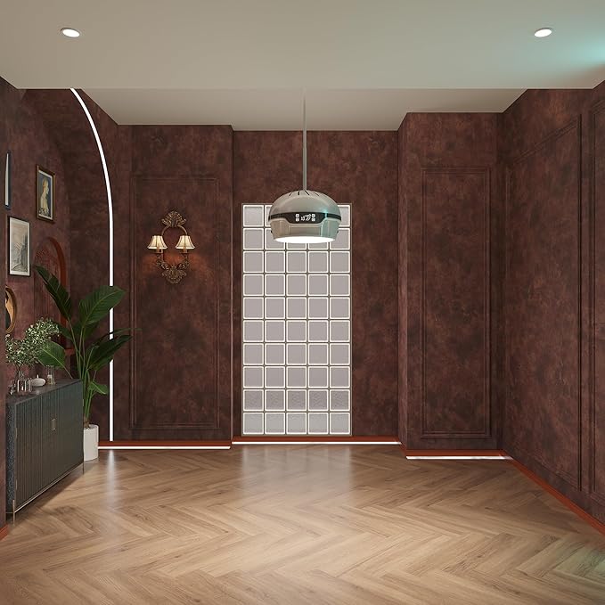 JSEVEM 31"×591" Large Size Extra Wide Thick Luxury Red Gold Rusty Concrete Wallpaper Peel and Stick Gorgeous Metallic Concrete Contact Paper Vinyl Wrap Sticker for Bedroom Bathroom Living Room Walls