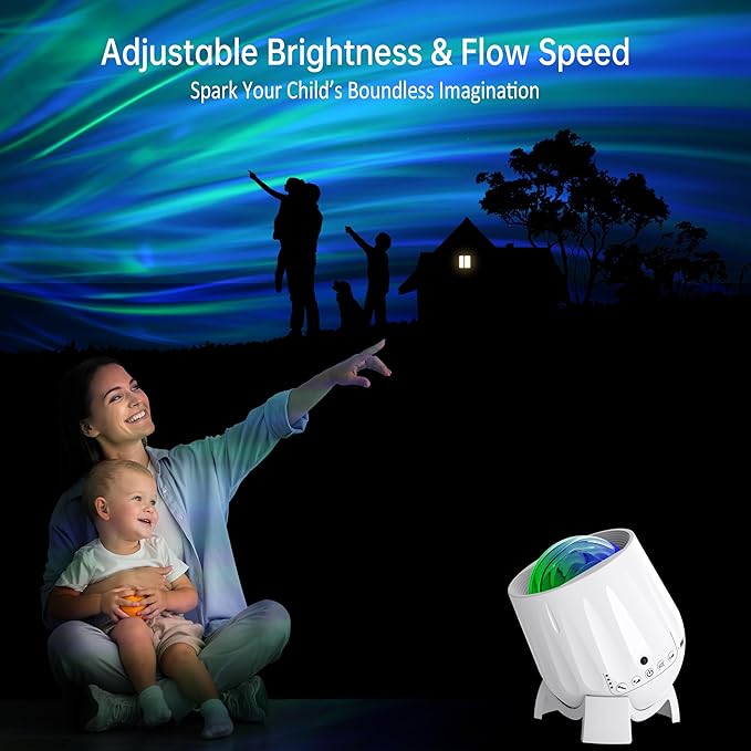 Northern Lights Projector, Galaxy Projector Night Light with Remote Control& Timer Function, Sleep Aid, Aurora Ceiling Projector Light for Bedroom Decor, Christmas Gift for Kids, Adults