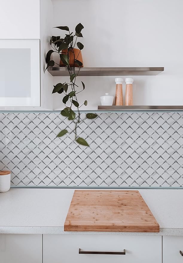 Art3d 25 Ft Peel and Stick Trim for Backsplash Tile Edge, Self-Adhesive Liner for Corner Decor in Stainless Steel