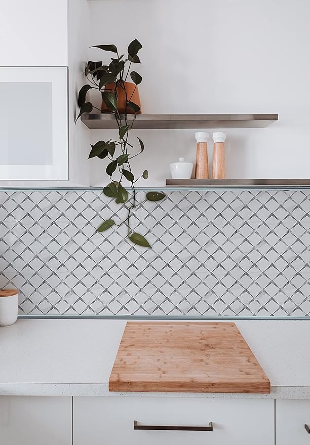 Art3d 10 Ft Peel and Stick Trim for Backsplash Tile Edge, Self-Adhesive Liner for Corner Decor in Stainless Steel