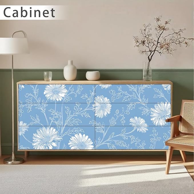 Nuxovilar Light Blue Snowflake Textured Peel and Stick Wallpaper, 15.75"x39.37", Self-Adhesive Contact Paper, Winter Holiday Theme for Bedroom, Living Room and Table Decor