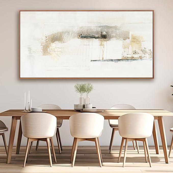 Abstract Wall Art Decor Modern Wall Canvas Decorations Framed Maximalist Home Decor Wall Art Prints Multicolor Minimalist Graffiti Large Artwork for Living Room Wall Bedroom Kitchen Office Decor 29"×58"