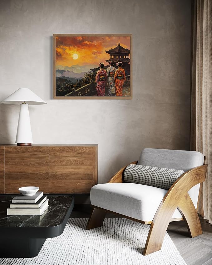 Taiwan Art Print Poster, Asia Oriental Countries Culture Wall Art Asian Paintings for Bedroom Bathroom Living Room Decor 97 (Taiwan, 8 x 10 inches, Wood Frame)
