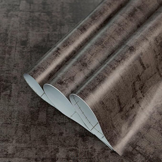 TOTIO Dark Wallpaper Black Grey Stained Concrete Contact Paper Dark Gray Cement Checkerboard Wallpaper Peel and Stick 32x78in Air Guide Slot Design Matte Thick Self-Adhesive Countertop Paper