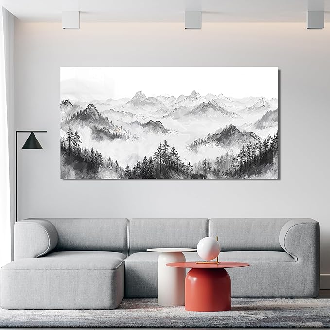 Canvas Wall Art Decor Large Wall Art Pictures for Living Room Art Work for Wall Decor Oversized Mountain Landscape Wall Art Prints Wall Decorations Artwork for Walls Bedroom Home Wall Art Decor 29" X 58"