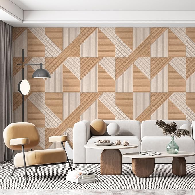 Art3d 6-Pack Self-Adhesive Acoustic Wall Panels for Home Décor, 24 x 24 Inch Soundproofing Panels for Office Studio Bedroom - High Noise Absorption Polyester Fiber, Dawn