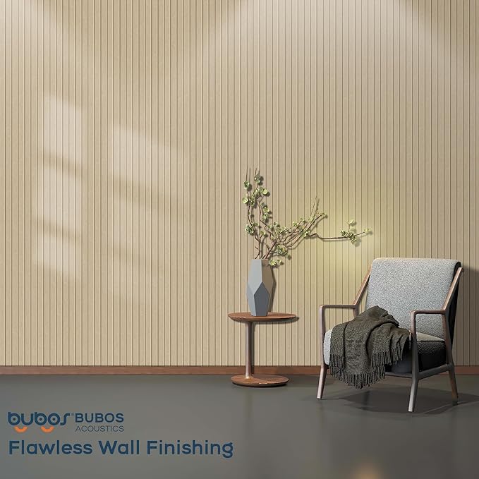 BUBOS 5 Pack Large Acoustic Panels,47.2" X 23.6" Self-Adhesive Acoustical Wall Panel, Sound Proof Panel for Office, Decorative Soundproof Wall Panels for Home Studio (Camel 1)