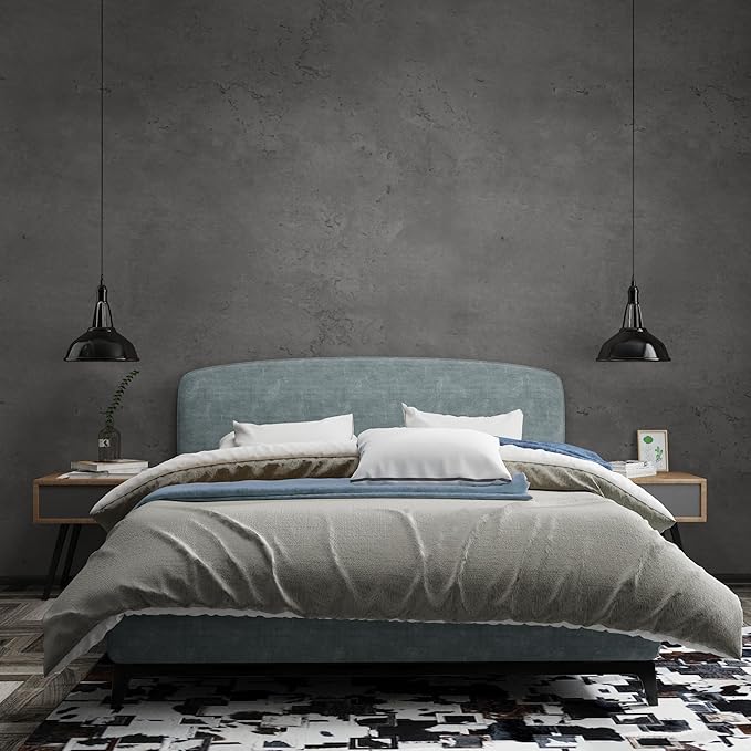 24"×591" Darker Grey Black Wide Concrete Wallpaper Peel and Stick Extra Thick 3D Dark Gray Faux Contact Paper Textured Stained Vinyl Wrap Matte Wall Sticker for Walls Bedroom Basement Bathroom