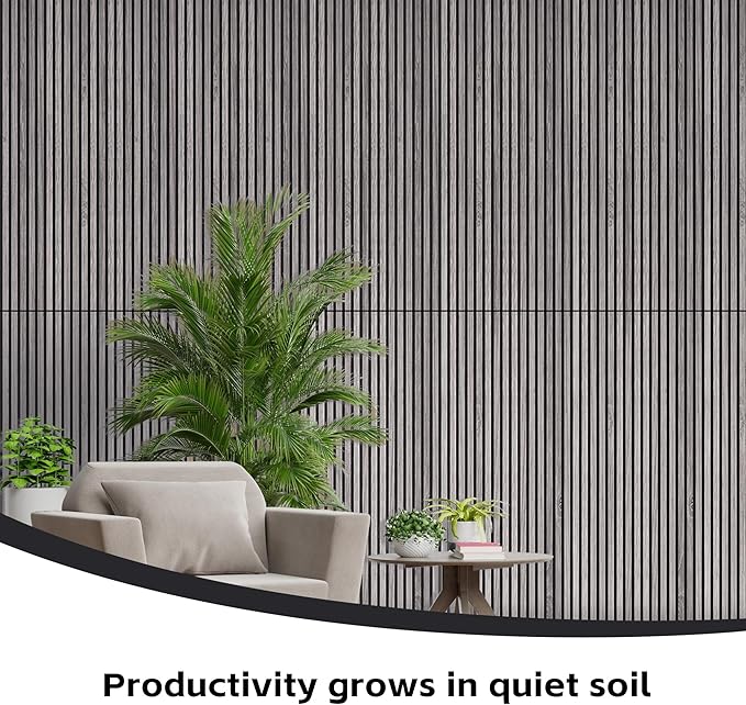 4 Pack Wood Panels for Wall, 47.2"×23.6" Wood Slat Acoustic Panels for Wall, Soundproof Panels, 3D Fluted Panels for Interior Decor (Grey)