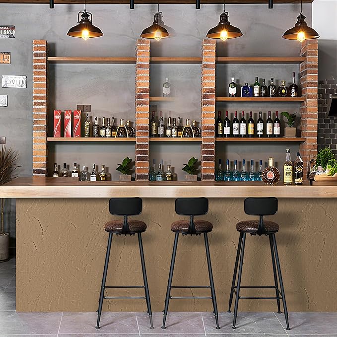 KASARO 3D Faux Stone Wall Panels, 4 PCS MCM Flexible Wainscoting Panels for Exterior/Interior Decor, Modified Clay Material, Accent for Home, Art, Commercial, Stone Yellow, 47.2 × 23.6 inch