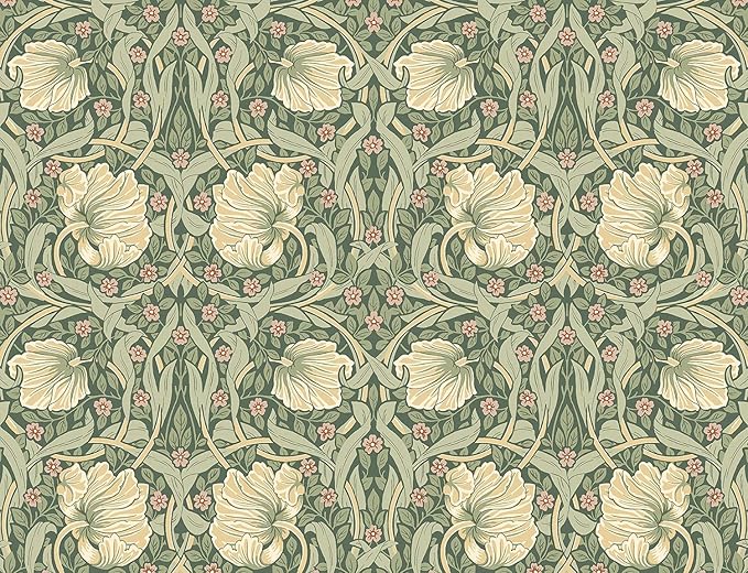 NextWall Pimpernel Floral Peel and Stick Wallpaper (Gardenia & Sage)