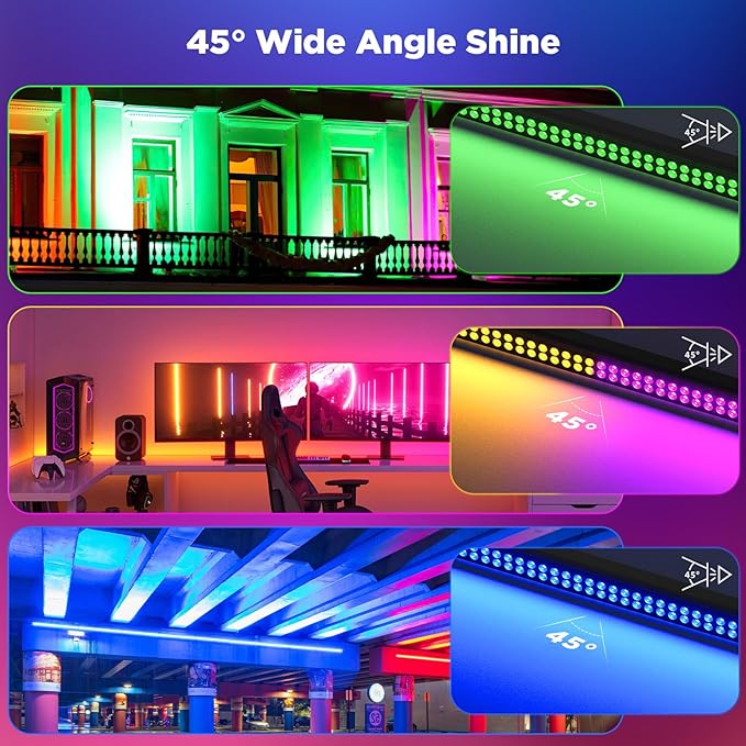 LED Stage Wash Light Bar, 80X2W RGB LED Wall Washer Light, DJ Stage Lights Bar with DMX/Auto/Sound Control Uplights for Events Wedding Disco Party Outdoor Indoor - 10Packs