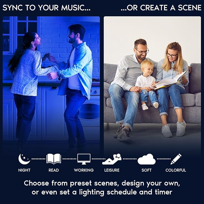 LUXRITE 12-Pack 6 Inch Square Smart LED Recessed Lighting, RGBW Color Changing, WiFi App Control, Voice Control with Alexa and Google Home, No Hub Required, 13W 1000LM, CRI 90, IC Rated, Wet Rated