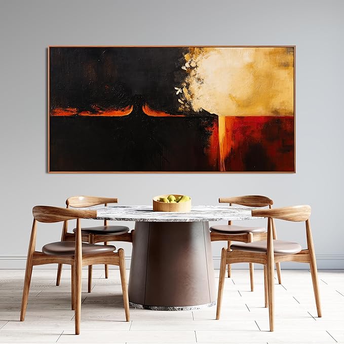 Canvas Wall Art Decor Large Abstract Wall Art Prints Wall Pictures For Living Room Black Red Vintage Wall Art Decorations Abstract Canvas Art Wall Decor Bedroom Office Aesthetics Wall Art Decor 29" x 58"