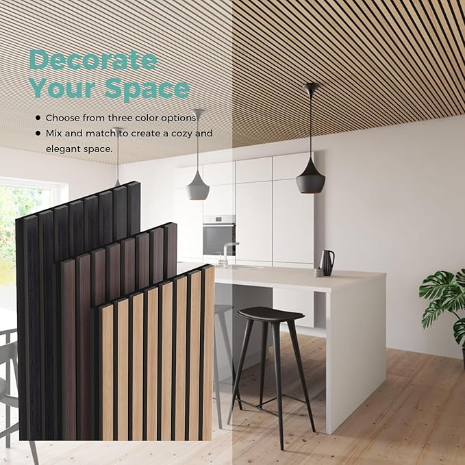 2-Pack 94.5" x 12.6" 3D Wall Panels, Soundproofing Acoustic Panels for Interior Wall Decor, Accent Wall Paneling for Home and Apartment, Oak