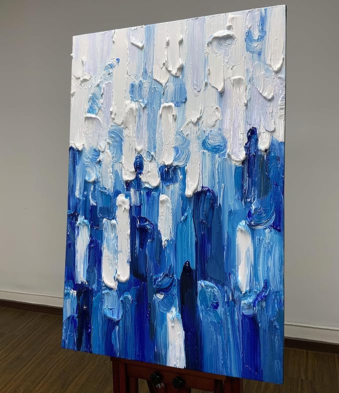 ART8YUQI Paintings - Texture color Wall Art Abstract 3D Views Picture Modern Landscape Artwork Romantic Oil Painting for Decor 24x36 Inch