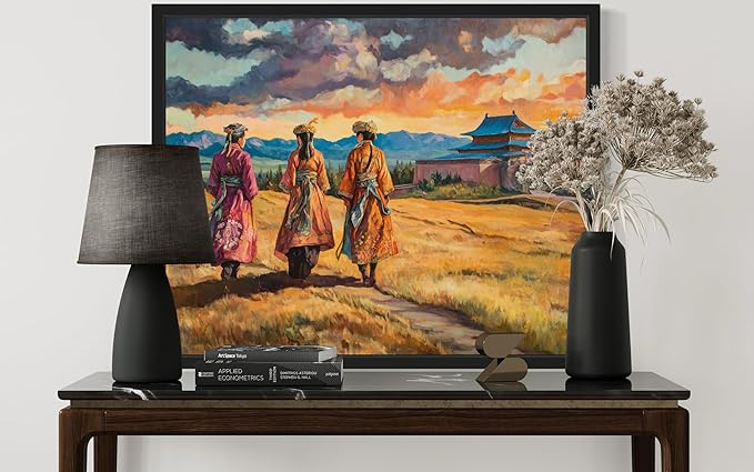 Mongolila Art Print Poster, Asia Oriental Countries Culture Wall Art Asian Paintings for Bedroom Bathroom Living Room Decor 97 (Mongolila, 24 x 36 inches, Unframed)