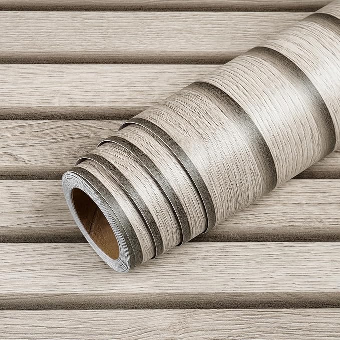 Livelynine Wood Slat Wallpaper Peel and Stick Accent Wall 15.8x78.8 Wooden Slats Wallpaper Self Adhesive Slat Wall Paneling Stick on Wallpaper Removable Wood Look Contact Paper Waterproof Vinyl Panels