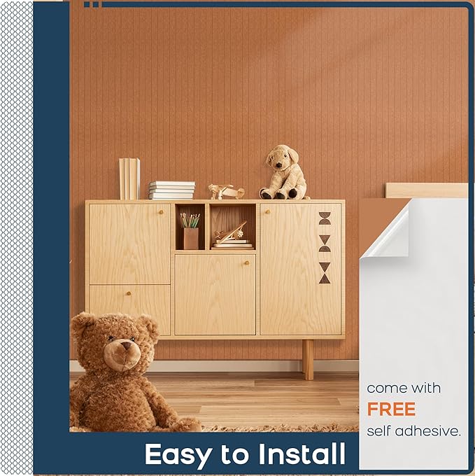 BUBOS 12 Pack Large Acoustic Panels,47.2x11.8Inch SoundProof Panels for Walls,Self Adhesive Acoustic Wall Panels,Decorative Sound Panels for Home Studio Office (Brown 01)