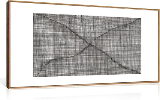 Abstract Line Framed Canvas Wall Art Set,Minimalist Black and White Wall Decor,Neutral Geometric Print,Modern Illustration Mid Century Boho Artwork for Living Room,Bedroom-20 x40