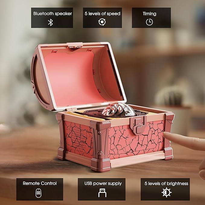 L LOHAS LED Galaxy Projector Night Light, Galaxy & Northern Lights Effect with 8 Colors, Cool Pirate Treasure Nightlight with Timer & Remote Control, for Gifts Kids Girls Boys Bedroom