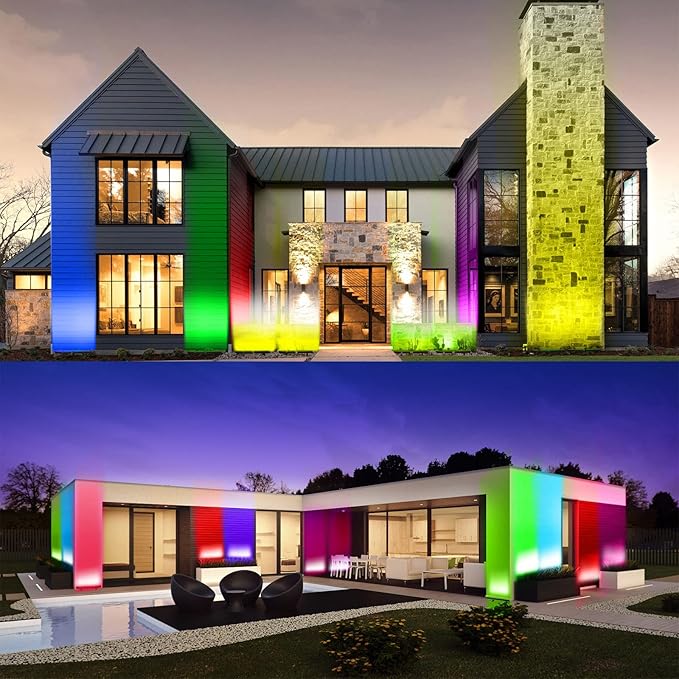 Wall Washer Light with RF Remote Controller, 144W 40'' Linear RGBW 5000K Daylight LED Flood Light, IP65 Weatherproof Color Changing LED Spot Light for Indoor Outdoor Lighting Projects