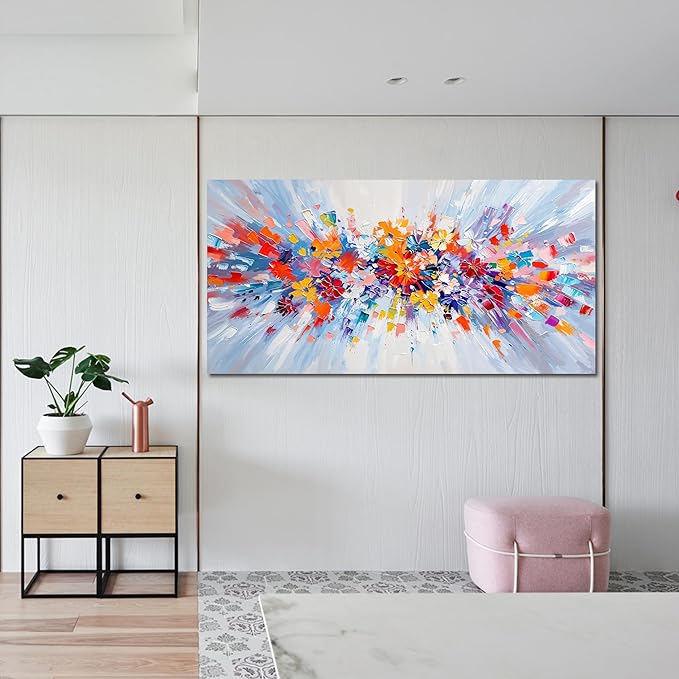 Canvas Wall Art Decor Large Wall Art for Living Room Modern Colorful Wall Art Prints Abstrcat Canvas Art Wall Decor Abstrcat Flower Wall Art Decorations Artwork for Walls Home Office Decor 24" X 48"