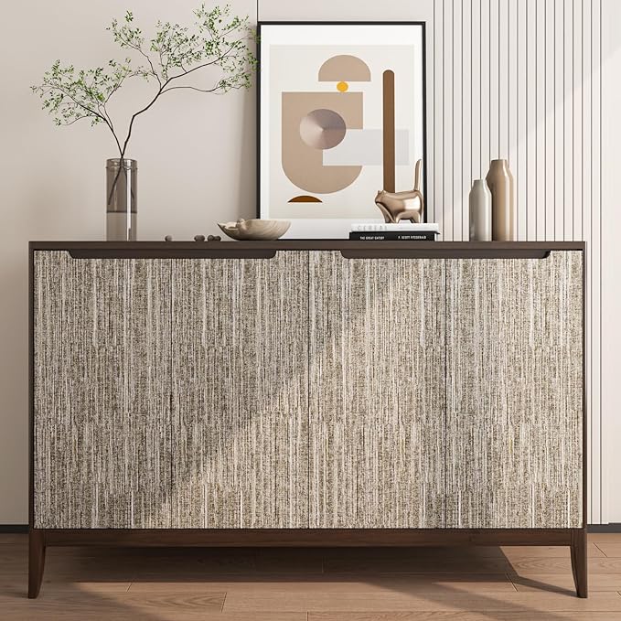 LaCheery 24"x160" Removable Grasscloth Textured Wallpaper Peel and Stick Metallic Taupe Wallpaper Self Adhesive Fabric Contact Paper Peel and Stick for Bathroom Bedroom Walls Desk Furniture Vinyl Roll