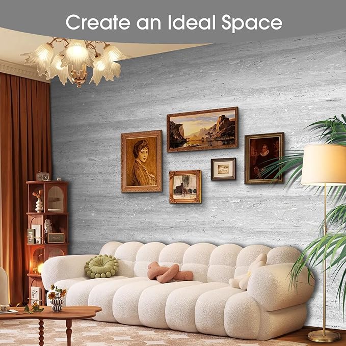 Natural Flexible Soft Stone Wall Panel, 20-Pack, 37.75 Sq Ft Coverage, Flexible & Bendable Exterior Wall Panels - Textured Stone Siding for Interior & Outdoor Use - Gray