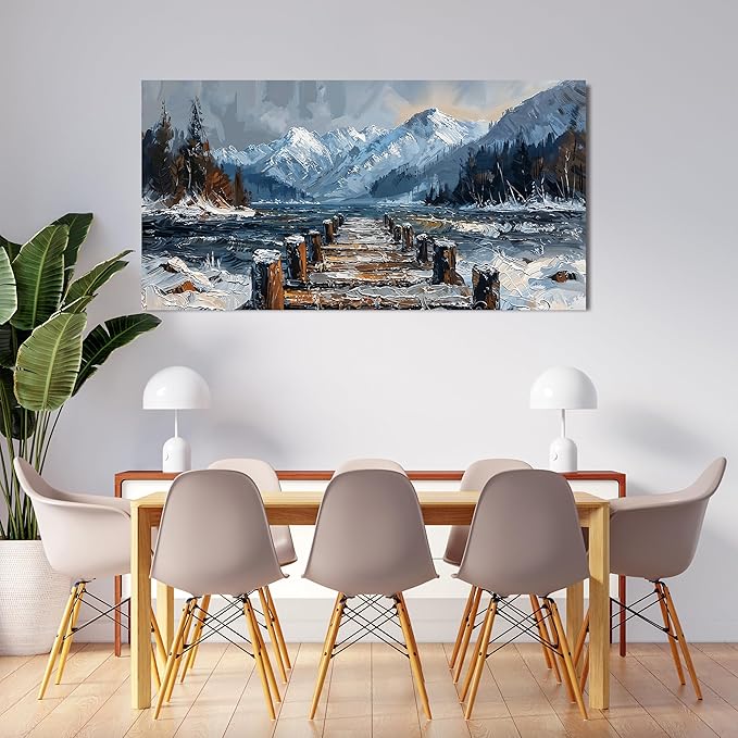 Canvas Wall Art Decor Wall Art Pictures for Living Room Canvas Art Wall Decor Nature Landscape Wall Art Prints Artwork For Walls Modern Coastal Wall Art Decorations Home Ofiice Kitchen Decor 20" X 40"