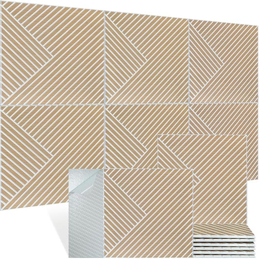 Acoustic Panels, 6 Pack 23.6" x 23.6"x 0.4" Soundproof Wall Panels, Decorative Acoustic Wall Panels, Self-Adhesive Sound Absorbing Panels for Home, Office, Studio, PVC Film Surface (A)
