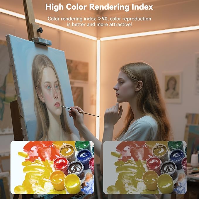 MIWISE COB LED Strip,3000K Warm White 32.8ft/10m,Dimmable Super Bright 24V LED Strip Light,CRI 90+ Flexible Tape Light with RF Remote Timer Function,for Home/Cabinet/Bedroom/TV DIY Lighting Project