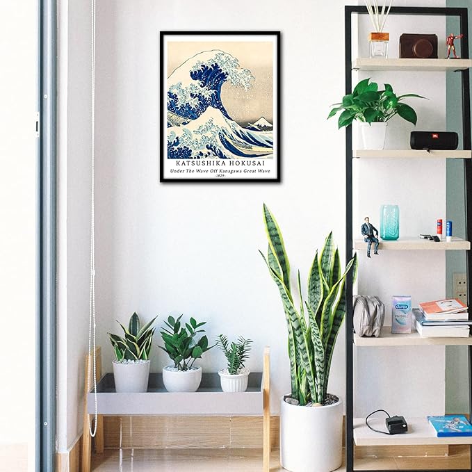 Berkin Arts Wall Art Unframed Prints Giclee Art Paper Set of 4, 8x10 inch Japanese Ukiyo-e Artwork, Home Decoration The Great Wave off Kanagawa Mount Fuji Nature Landscape Katsushika Hokusai Painting