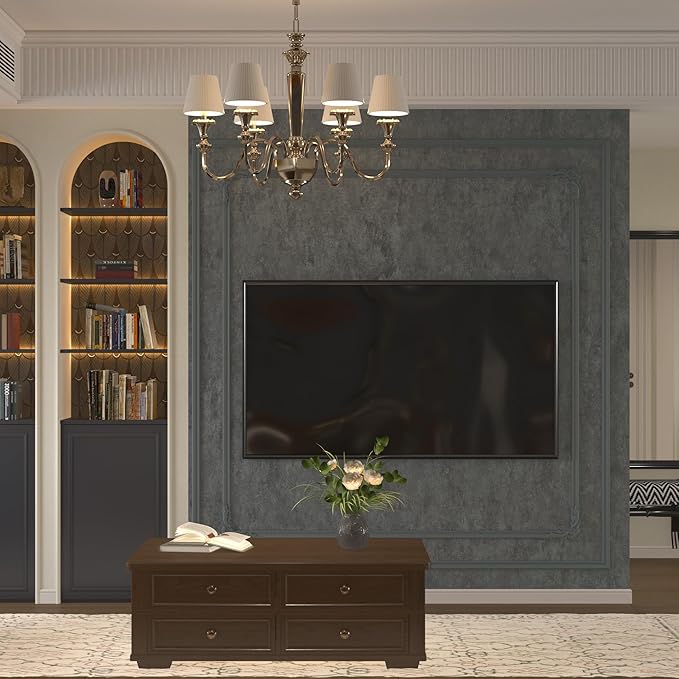 31"×1181" Large Size Extra Wide Thick Dark Blue Grey Concrete Wallpaper Peel and Stick Waterproof Gray Concrete Contact Paper Vinyl Glossy Industrial Grey Cement Sticker for Bedroom Gym Walls