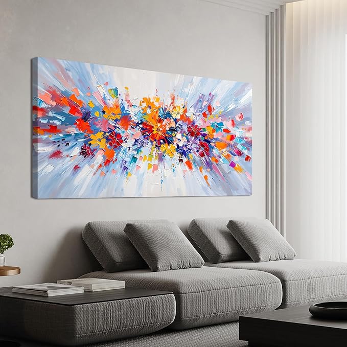 Canvas Oversized Wall Art Decor Large Wall Art Pictures for Living Room Modern Landscape Wall Art Prints Botanical Canvas Art Wall Decor Nature Forest Wall Art Decorations Bedroom Office Decor 29"X58"