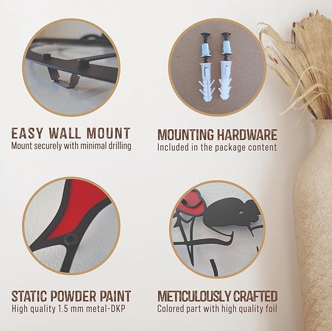 Metal Wall Art – Modern Abstract Multicolor Art-Inspired Sculpture – Minimalist Wall Decor for Living Room, Bedroom, or Office – Contemporary Handmade Artwork (Dancing Couple Blackman, 24 inches)