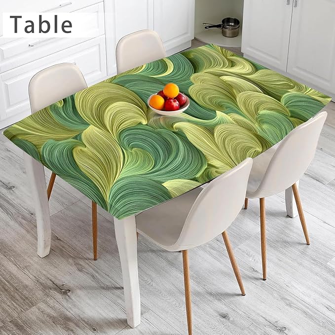 Nuxovilar Green Brushstroke Abstract Textured Peel and Stick Wallpaper, 15.75"x39.37", Self-Adhesive Contact Paper, Artistic Swirl Pattern for Bedroom, Living Room and Table Decor