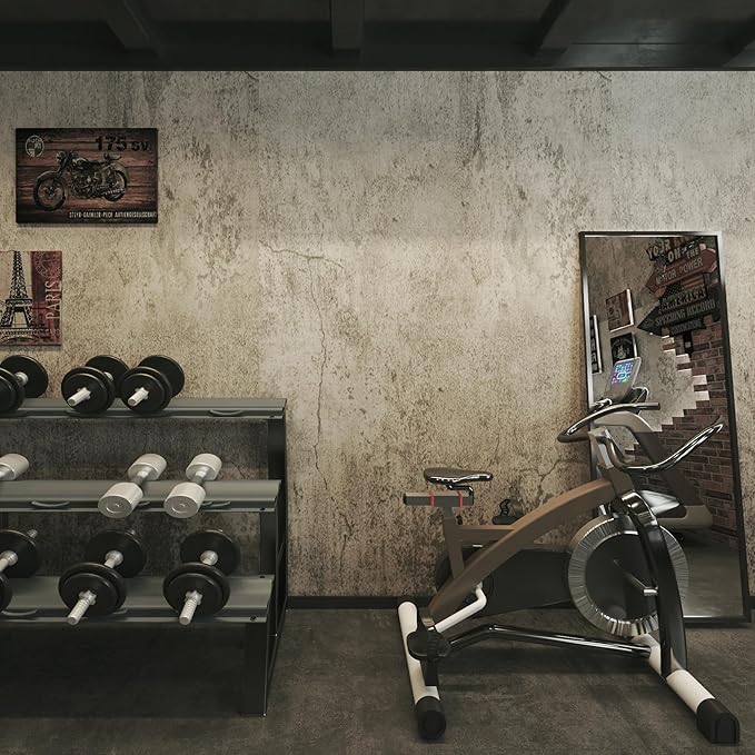 48x354inch Extra Wide Grey Concrete Peel Stick Wallpaper 3D Cement Look Contact Paper Matte Thicken Adhesive Waterproof Vinyl Wall Sticker for Apartment Office Retro Industrial Style Earthy Grey