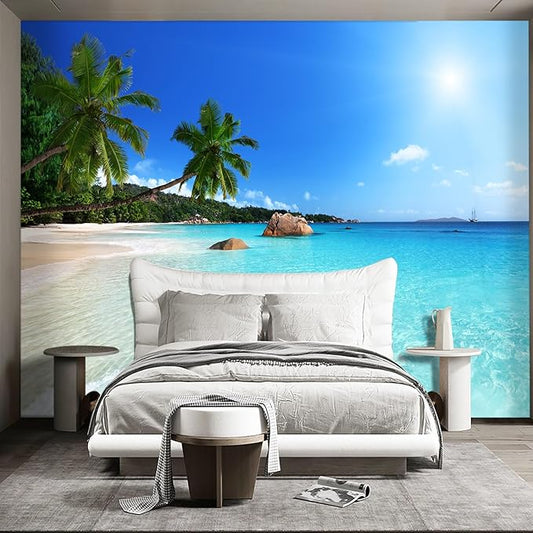 Beach Wall murals Peel and Stick Wallpaper for Bedroom Living Room - 96"x137"