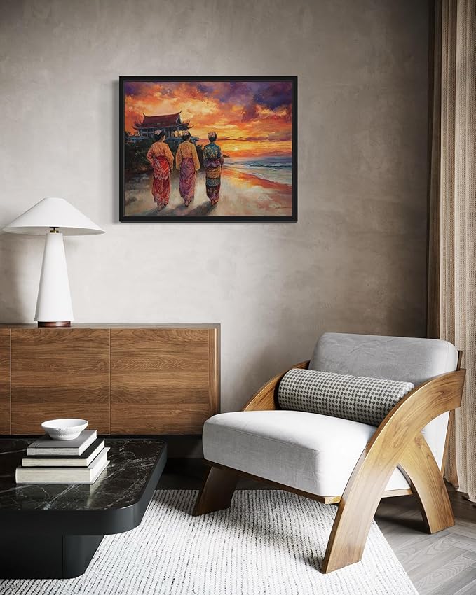 Malaysia Art Print Poster, Asia Oriental Countries Culture Wall Art Asian Paintings for Bedroom Bathroom Living Room Decor 97 (Malaysia, 24 x 36 inches, Unframed)