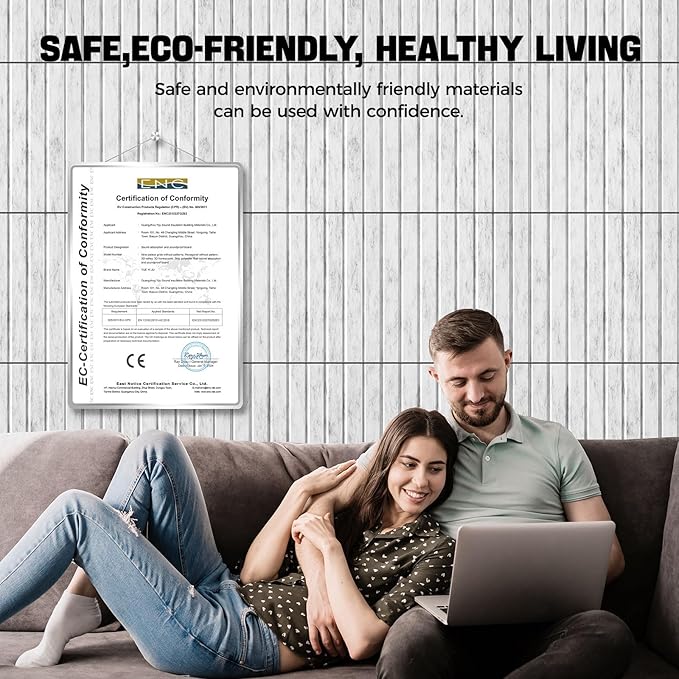 10 Pack Large Self-Adhesive Soundproof Wall Panels, 15.7 x 15.7 x 0.4in Sound Proof Foam Panels for Walls, 0.9lb/ft³ High Density,Acoustic Panels, Sound Dampening Panels grey 0.95NRC