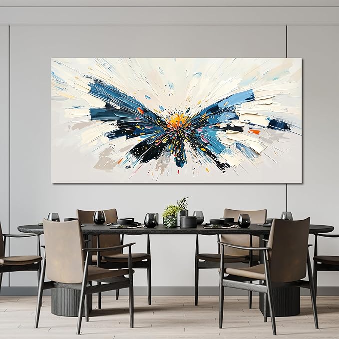 Canvas Wall Art Decor Abstract Modern Wall Art for Living Room Abstract Canvas Art Wall Decor Butterfly Wall Art Pictures Large Colorful Wall Art Prints Artwork for Walls Office Home Decor 24" X 48"