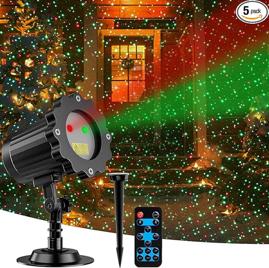 Christmas Projector Lights Outdoor, Holiday Laser Light With Remote Control, Moving RGB Projector for House Garden Yard