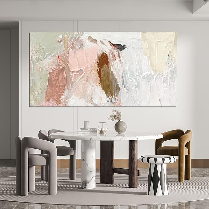 Canvas Wall Art Decor Oversized Wall Art Pictures For Living Room Pink and White Wall Art Decor Abstract Art Work Wall Decor Large Abstract Wall Art Prints For Walls Home Office Wall Decoration 39"X78"