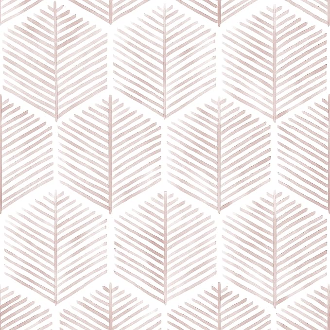 MelunMer Pink Modern Peel and Stick Wallpaper Boho Removable Self Adhesive 787''L 17.3''W Wallpaper for Bedroom/Bathroom Waterproof Contact Paper for Cabinets/Drawers Geometric Contact Paper Pink