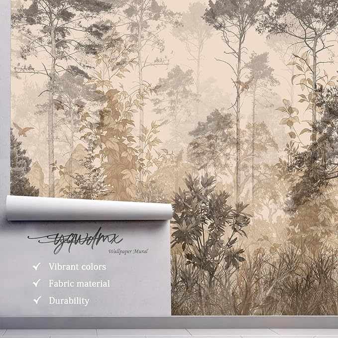 -Vintage Forest Natural Wall Bedroom Mural XT18 M 140" x 91"